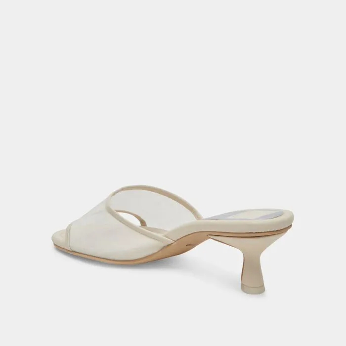 Sandals Shop Dolce Vita Meeza Heels Ivory Mesh Ivory Mesh