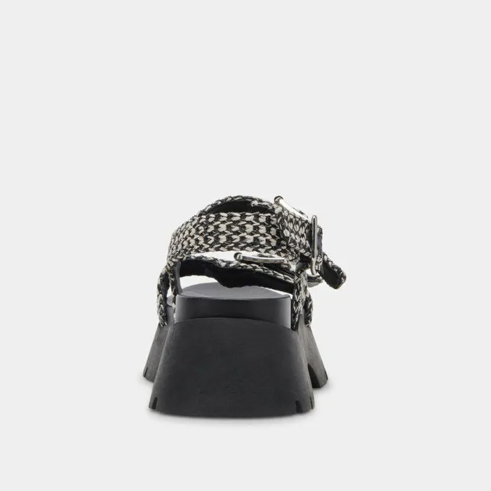 Sandals Shop Dolce Vita Palda Sandals Black White Raffia Black White Raffia
