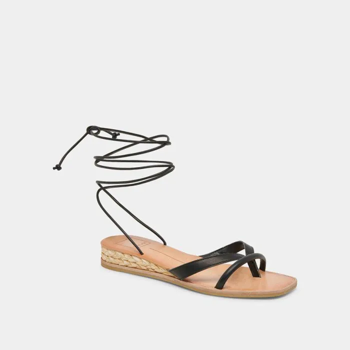 Sandals Shop Dolce Vita Prax Sandals Black Leather Black Leather