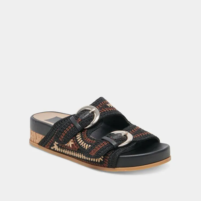 Sandals Shop Dolce Vita Ralli Sandals Black Multi Knit Black Multi Knit