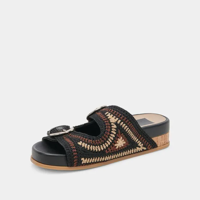 Sandals Shop Dolce Vita Ralli Sandals Black Multi Knit Black Multi Knit