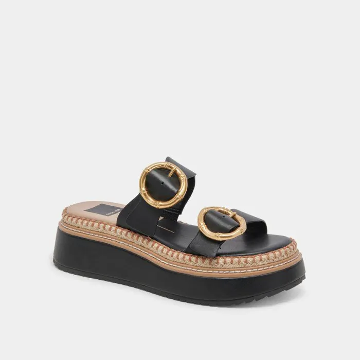 Sandals Shop Dolce Vita Rysha Sandals Black Leather Black Leather