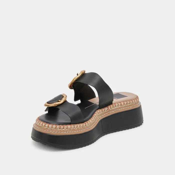 Sandals Shop Dolce Vita Rysha Sandals Black Leather Black Leather