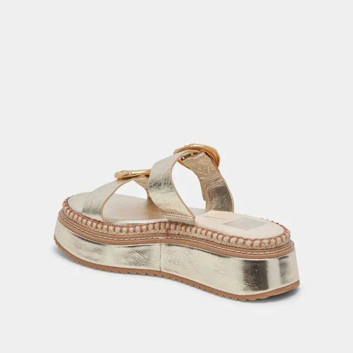 Sandals Shop Dolce Vita Rysha Sandals Light Gold Crinkle Patent Light Gold Crinkle Patent