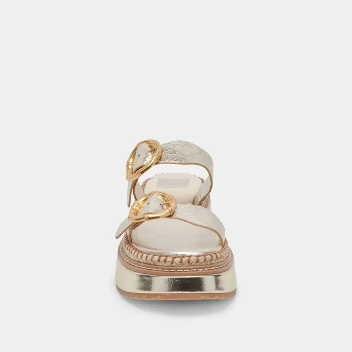 Sandals Shop Dolce Vita Rysha Sandals Light Gold Crinkle Patent Light Gold Crinkle Patent