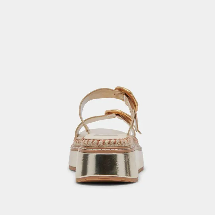 Sandals Shop Dolce Vita Rysha Sandals Light Gold Crinkle Patent Light Gold Crinkle Patent