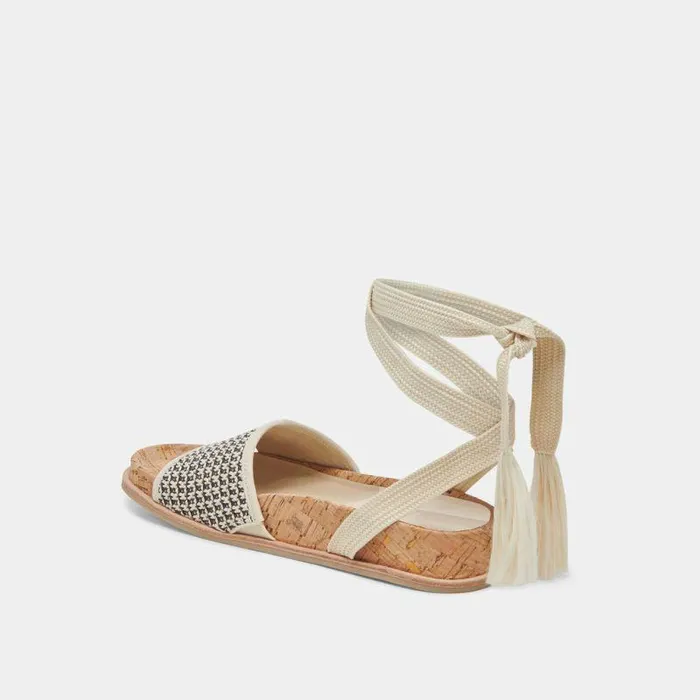 Sandals Shop Dolce Vita Salacy Sandals Black Natural Raffia Black Natural Raffia