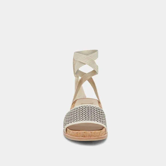 Sandals Shop Dolce Vita Salacy Sandals Black Natural Raffia Black Natural Raffia