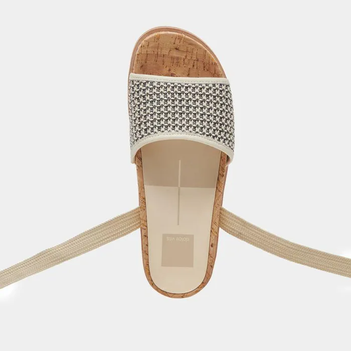 Sandals Shop Dolce Vita Salacy Sandals Black Natural Raffia Black Natural Raffia