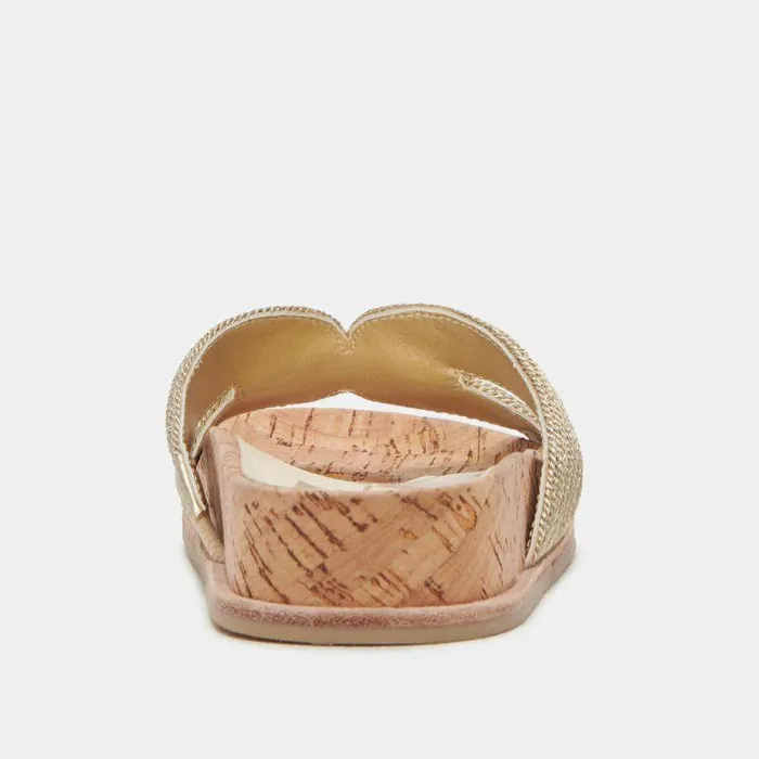 Sandals Shop Dolce Vita Selda Sandals Gold Raffia Gold Raffia