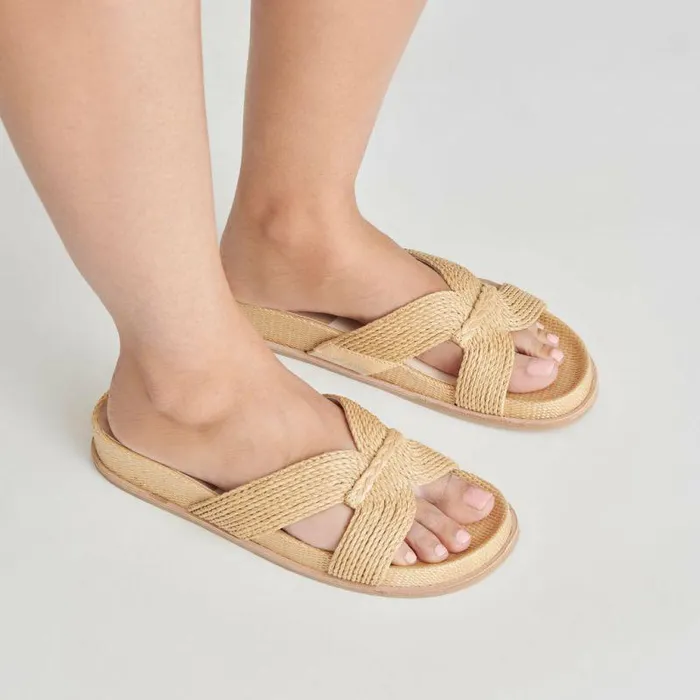 Sandals Shop Dolce Vita Selda Sandals Lt Natural Raffia Lt Natural Raffia