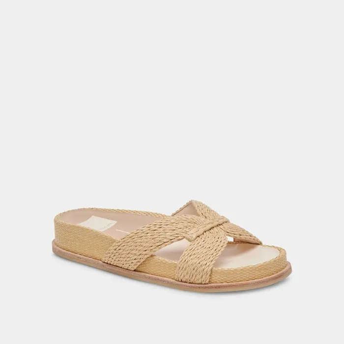 Sandals Shop Dolce Vita Selda Wide Sandals Lt Natural Raffia Lt Natural Raffia