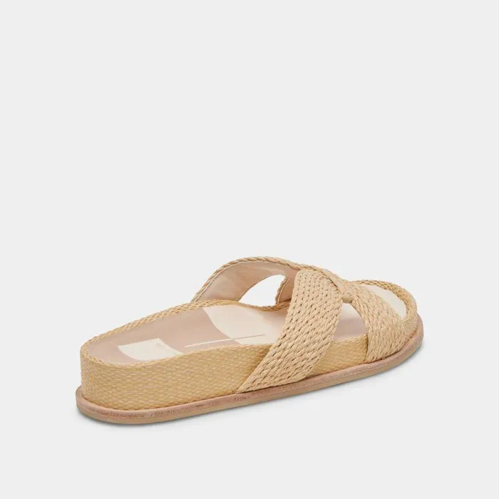 Sandals Shop Dolce Vita Selda Wide Sandals Lt Natural Raffia Lt Natural Raffia