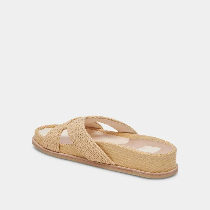 Sandals Shop Dolce Vita Selda Wide Sandals Lt Natural Raffia Lt Natural Raffia