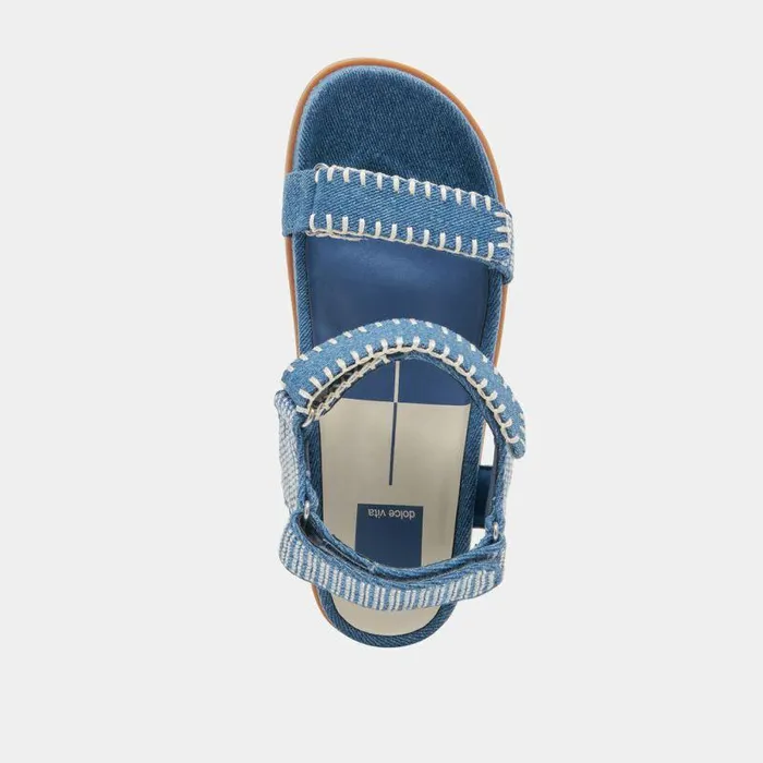 Sandals Shop Dolce Vita Senora Sandals Blue Multi Denim Blue Multi Denim