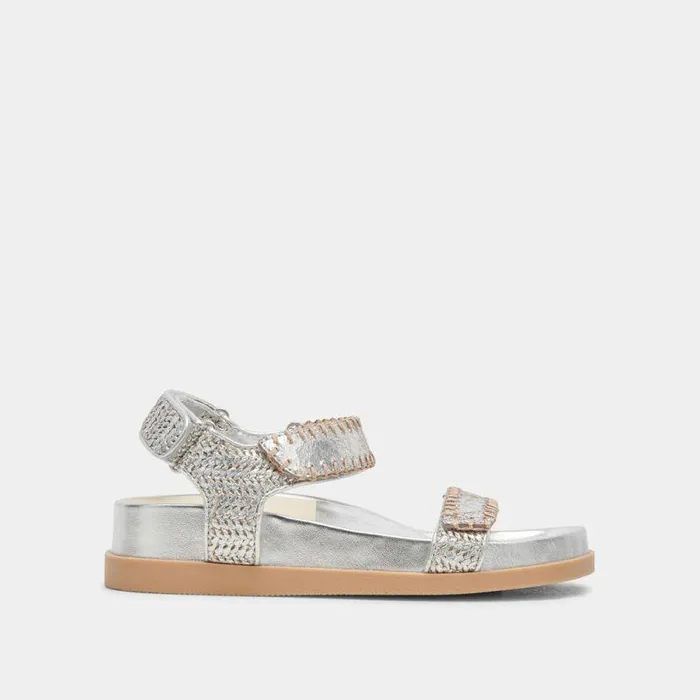 Sandals Shop Dolce Vita Senora Sandals Silver Knit Silver Knit