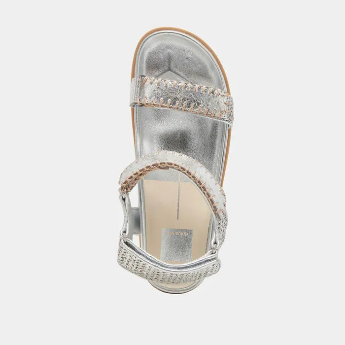 Sandals Shop Dolce Vita Senora Sandals Silver Knit Silver Knit