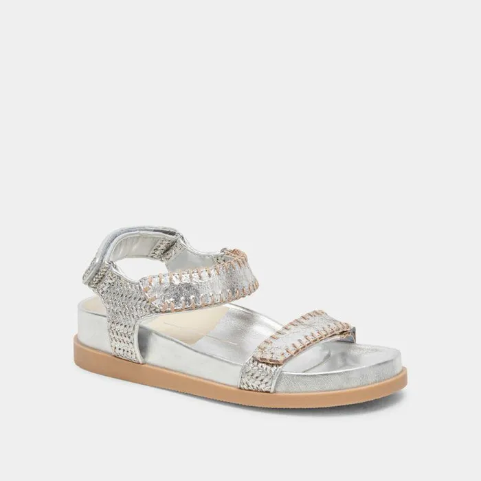 Sandals Shop Dolce Vita Senora Sandals Silver Knit Silver Knit
