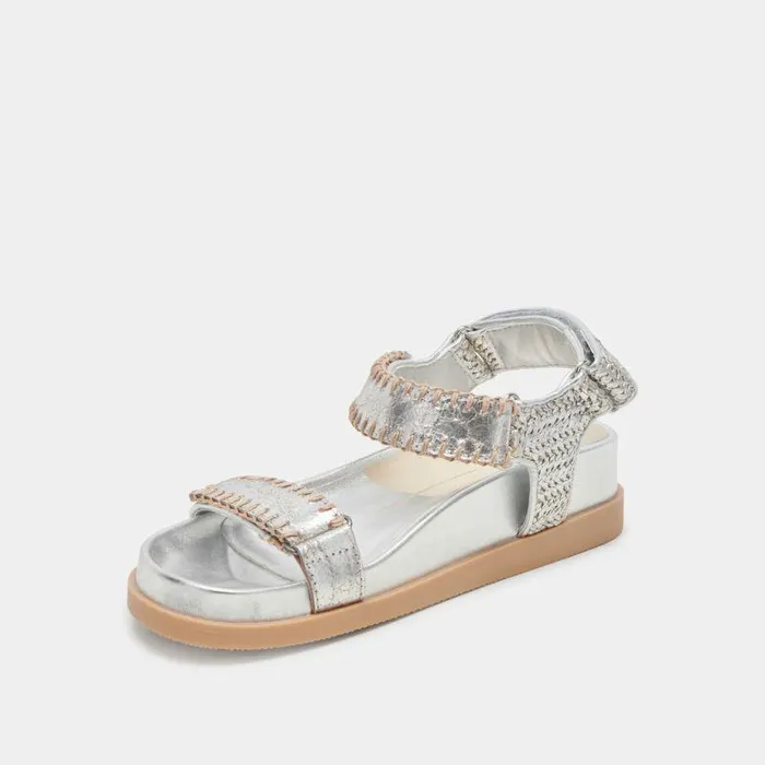 Sandals Shop Dolce Vita Senora Sandals Silver Knit Silver Knit