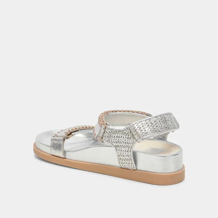 Sandals Shop Dolce Vita Senora Sandals Silver Knit Silver Knit