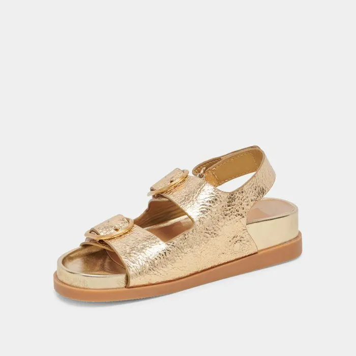 Sandals Shop Dolce Vita Starla Sandals Gold Distressed Leather Gold Leather Sandals Gold Distressed Leather