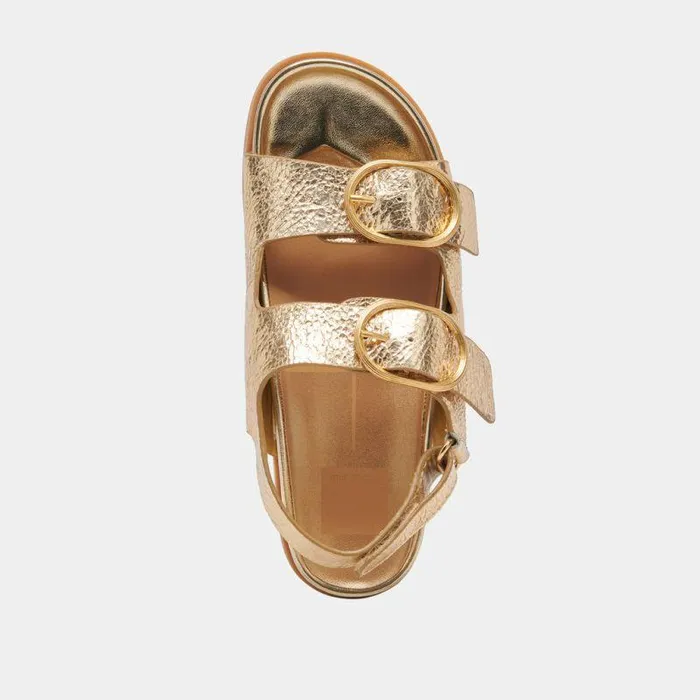 Sandals Shop Dolce Vita Starla Sandals Gold Distressed Leather Gold Leather Sandals Gold Distressed Leather