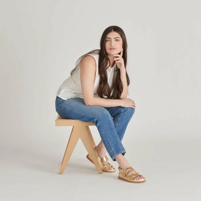 Sandals Shop Dolce Vita Starla Sandals Gold Distressed Leather Gold Leather Sandals Gold Distressed Leather