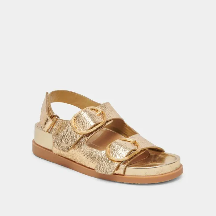 Sandals Shop Dolce Vita Starla Sandals Gold Distressed Leather Gold Leather Sandals Gold Distressed Leather