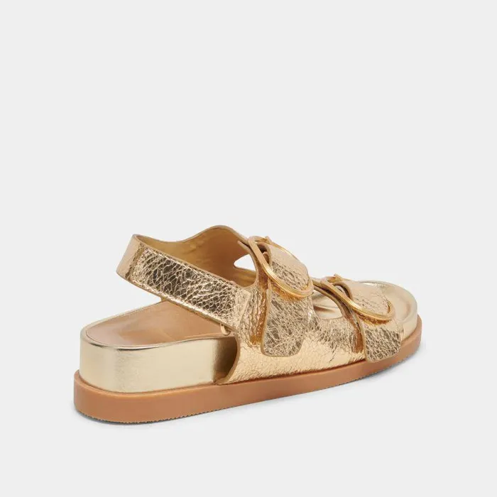 Sandals Shop Dolce Vita Starla Sandals Gold Distressed Leather Gold Leather Sandals Gold Distressed Leather