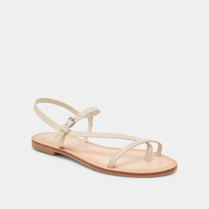 Sandals Shop Dolce Vita Wandre Sandals Bone Embossed Leather Bone Embossed Leather
