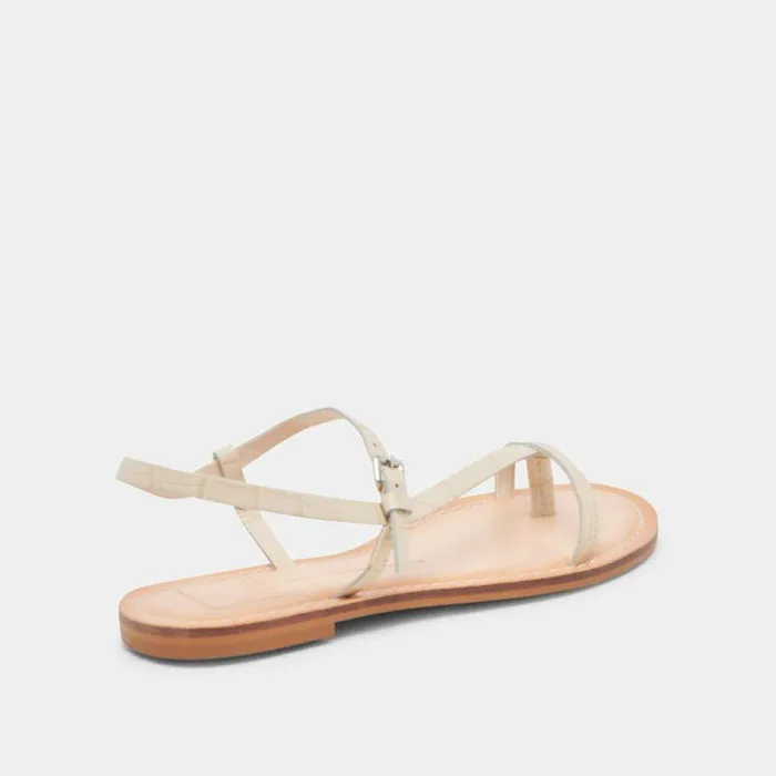 Sandals Shop Dolce Vita Wandre Sandals Bone Embossed Leather Bone Embossed Leather