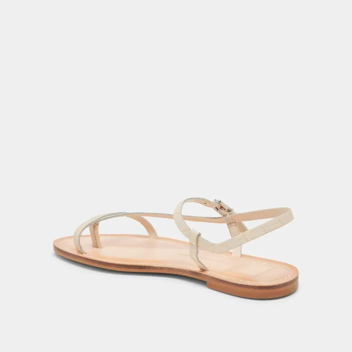 Sandals Shop Dolce Vita Wandre Sandals Bone Embossed Leather Bone Embossed Leather
