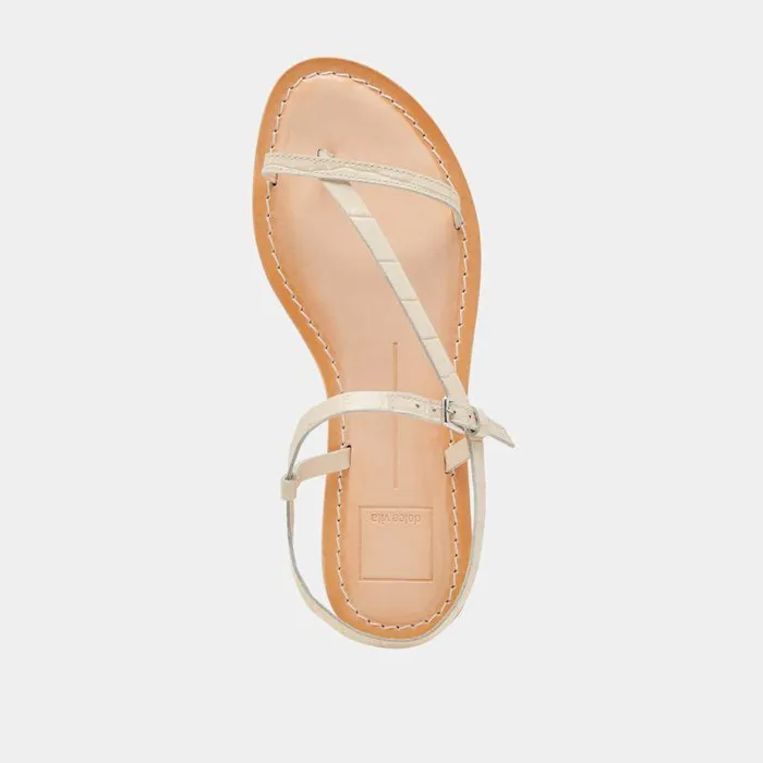 Sandals Shop Dolce Vita Wandre Sandals Bone Embossed Leather Bone Embossed Leather
