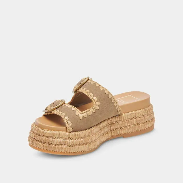 Sandals Shop Dolce Vita Wanika Sandals Almond Nubuck Almond Nubuck