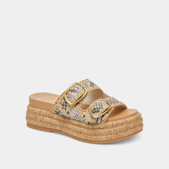 Sandals Shop Dolce Vita Wanika Sandals Black White Embossed Leather Black White Embossed Leather