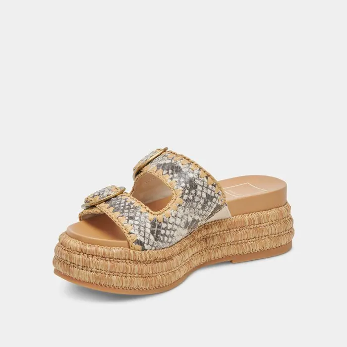 Sandals Shop Dolce Vita Wanika Sandals Black White Embossed Leather Black White Embossed Leather