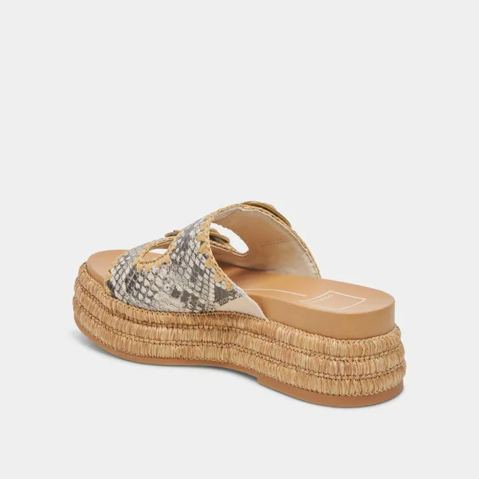 Sandals Shop Dolce Vita Wanika Sandals Black White Embossed Leather Black White Embossed Leather