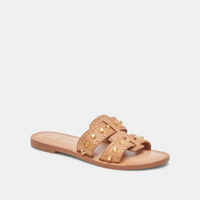 Sandals Shop Dolce Vita Wesla Stud Sandals Honey Leather Honey Leather