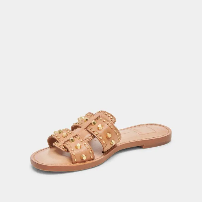 Sandals Shop Dolce Vita Wesla Stud Sandals Honey Leather Honey Leather