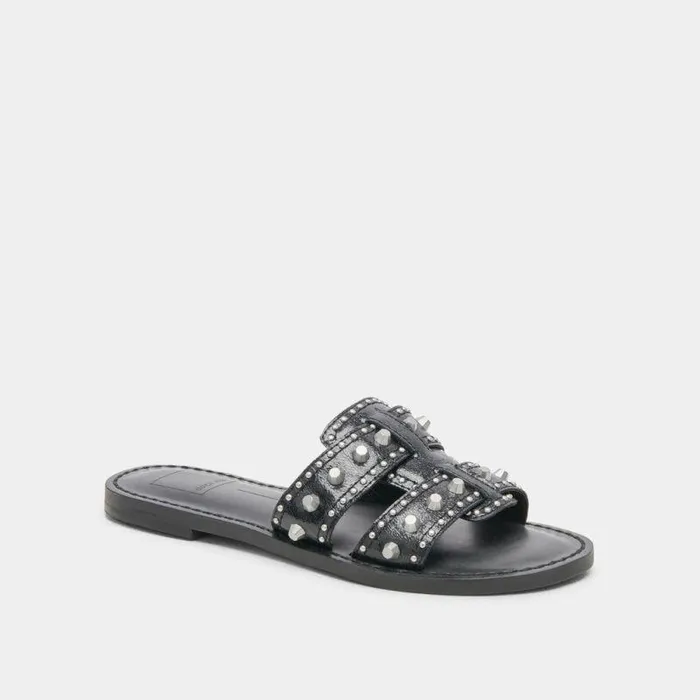 Sandals Shop Dolce Vita Wesla Stud Sandals Midnight Crinkle Patent Midnight Crinkle Patent