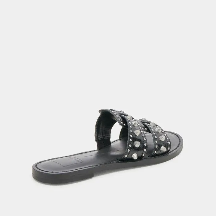 Sandals Shop Dolce Vita Wesla Stud Sandals Midnight Crinkle Patent Midnight Crinkle Patent