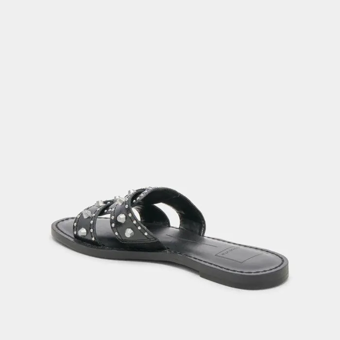 Sandals Shop Dolce Vita Wesla Stud Sandals Midnight Crinkle Patent Midnight Crinkle Patent