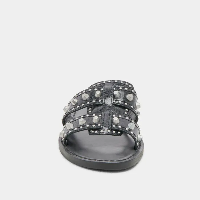 Sandals Shop Dolce Vita Wesla Stud Sandals Midnight Crinkle Patent Midnight Crinkle Patent