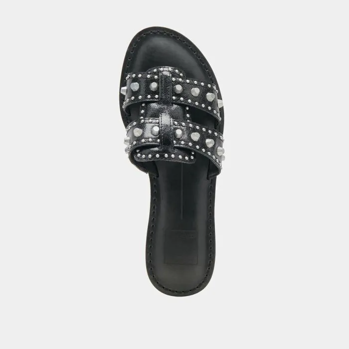 Sandals Shop Dolce Vita Wesla Stud Sandals Midnight Crinkle Patent Midnight Crinkle Patent
