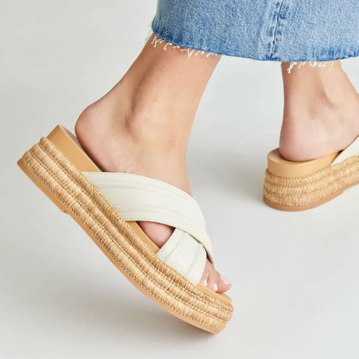 Sandals Shop Dolce Vita Weslee Sandals Ivory Leather Ivory Leather