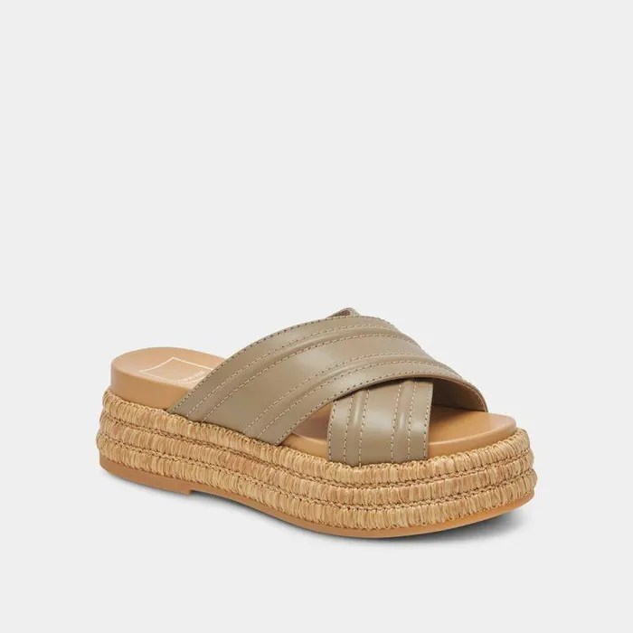 Sandals Shop Dolce Vita Weslee Sandals Olive Leather Olive Leather