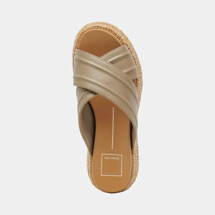 Sandals Shop Dolce Vita Weslee Sandals Olive Leather Olive Leather