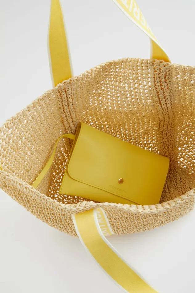Seed Heritage Beach Bags Logo Straw Tote Lemon Drop 8211 Woman