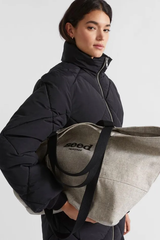 Seed Heritage Beach Bags Seed Overnight Bag Black Natural 8211 Woman