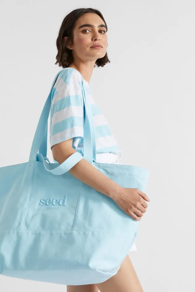 Seed Heritage Beach Bags Seed Overnight Bag Shimmer Blue 8211 Woman